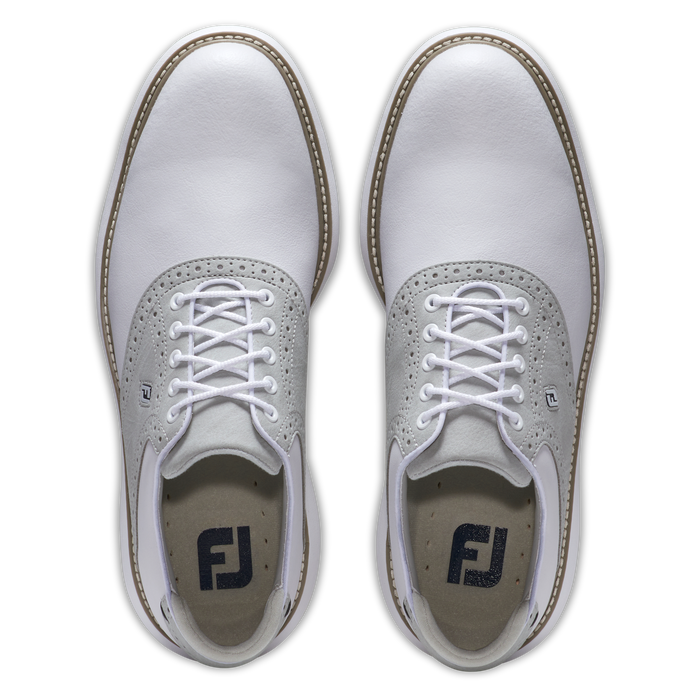 FootJoy Traditions Mens Golf Shoes - White/Grey/White