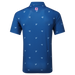 FootJoy Thistle Print Lisle Golf Polo Shirt - Deep Blue