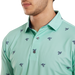 FootJoy Thistle Print Lisle Golf Polo Shirt - Sea Glass