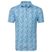 FootJoy Primrose Print Lisle Golf Polo Shirt - Ocean