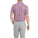 FootJoy Primrose Print Lisle Golf Polo Shirt - Coral Red