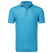 FootJoy Octagon Print Lisle Golf Polo Shirt - Blue Sky