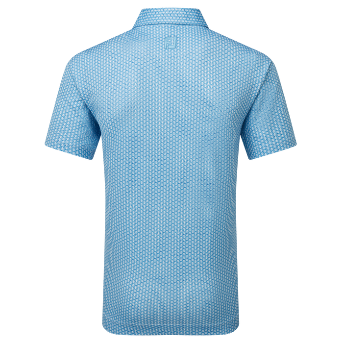 FootJoy Scallop Shell Print Foulard Golf Polo Shirt - Blue Sky