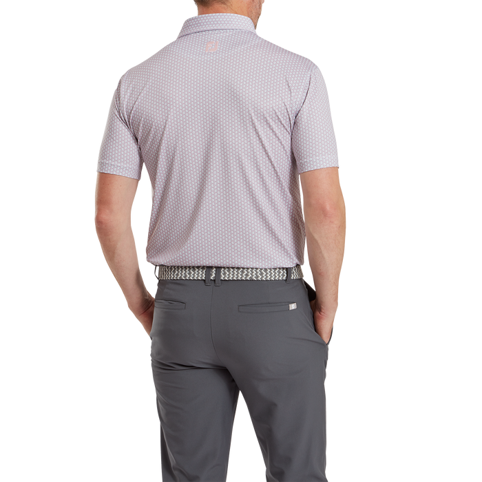 FootJoy Scallop Shell Print Foulard Golf Polo Shirt - Light Pink