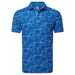 FootJoy Golf Course Doodle Print Pique Shirt - Deep Blue