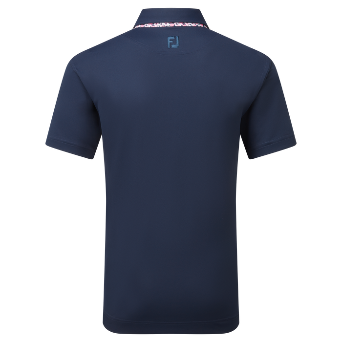 FootJoy Solid Primrose Trim Golf Pique Shirt - Navy