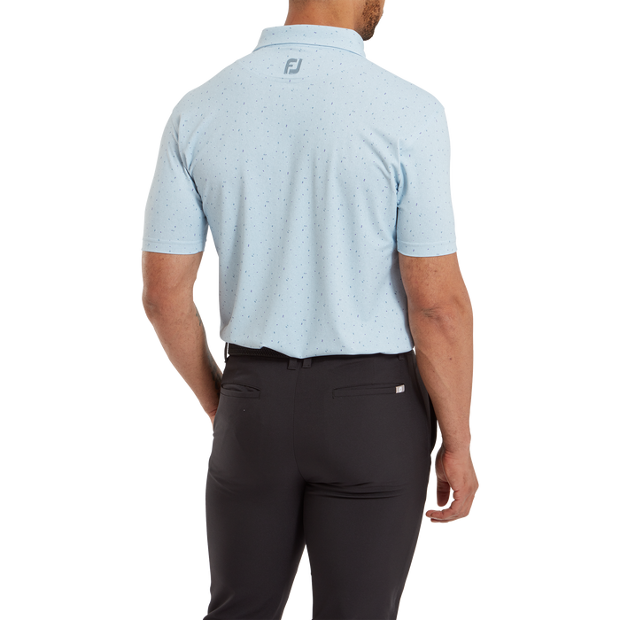 FootJoy Tweed Texture Pique Golf Shirt - Mist
