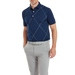 FootJoy Raker Print Lisle Golf Polo Shirt - Navy