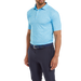FootJoy The 19th Hole Print Lisle Golf Polo Shirt - Blue Sky