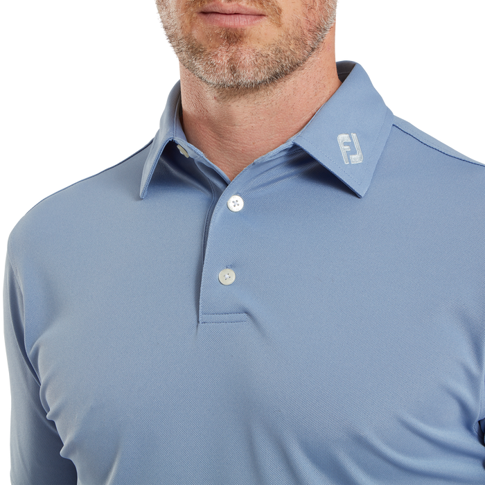 FootJoy Stretch Pique Solid Golf Shirt - Storm