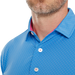 FootJoy Stretch Lisle Dot Print Golf Polo Shirt - Ocean/Berry