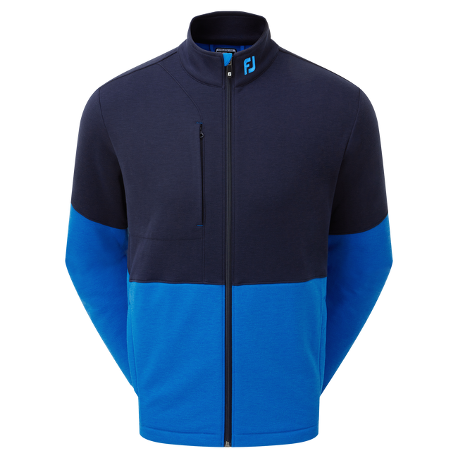 FootJoy Colour Block Chill Out Full Zip Golf Mid Layer Navy Blue