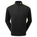FootJoy Jersey Solid Chill-Out 1/2 Zip Golf Pullover Colour - Black/Green