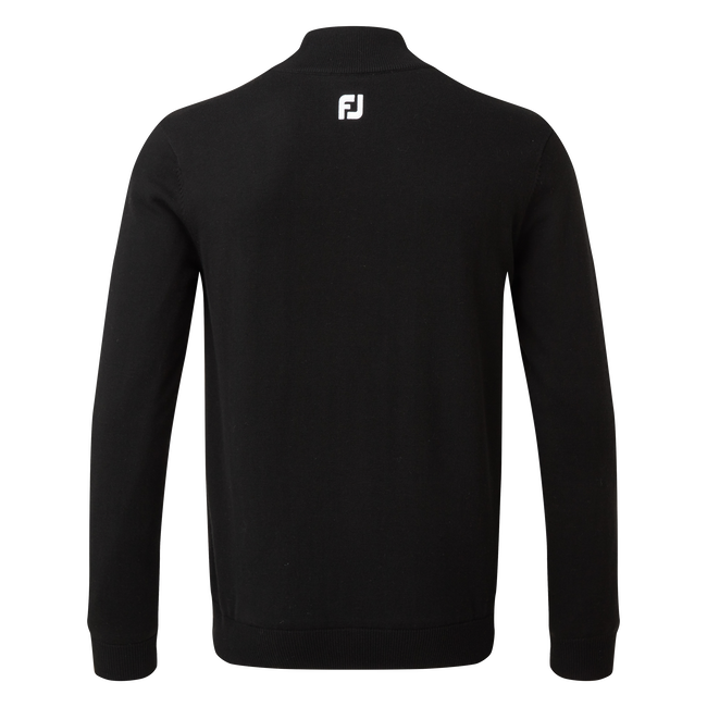 FJ Wool Blend 1/2 Zip Lined Pullover Colour - Black