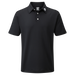 FootJoy Stretch Solid Pique Plain Golf Shirt - Black