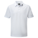 FootJoy Stretch Solid Pique Plain Golf Shirt - White