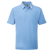 FootJoy Stretch Solid Pique Plain Golf Shirt - Light blue