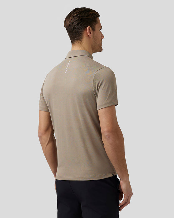 Castore Engineered Knit Golf Polo Shirt - Clay