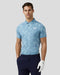 Castore Geo Printed Golf Polo Shirt - Stone Blue