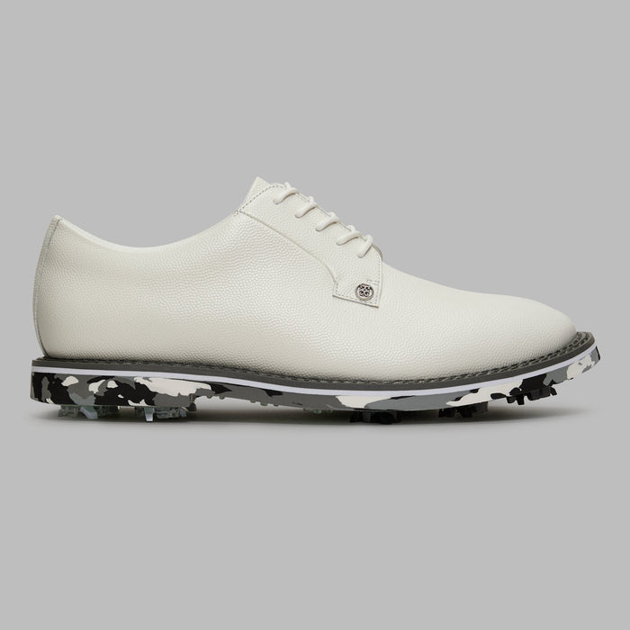 G/FORE Gallivanter G/LOCK Camo Sole Golf Shoes in white with charcoal camo side on view