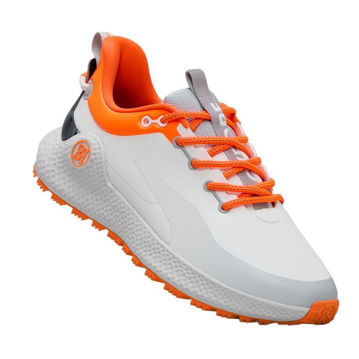 G/FORE MG4+ O2 Camo Accent Men's Spikeless Golf Shoes - New - white and orange hero