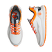 G/FORE MG4+ O2 Men's Spikeless Golf Shoes - New - White/Orange above and side view of pair