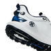 G/FORE MG4+ O2 Men's Spikeless Golf Shoes - New - heel view - white/blue/camo