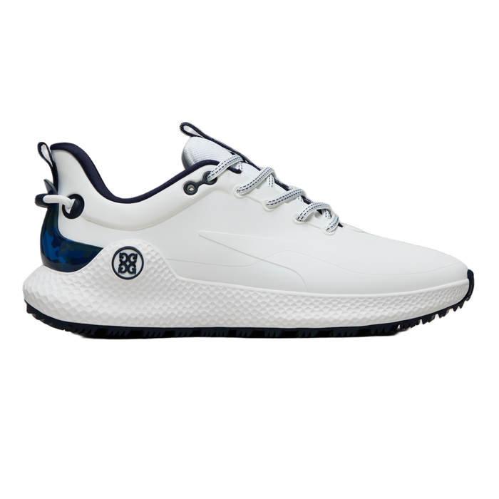 G/FORE MG4+ O2 Camo Accent Men's Spikeless Golf Shoes - New - white and navy side view
