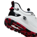 G/FORE MG4+ O2 Men's Spikeless Golf Shoes - New - heel view - white/red/black