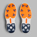 G/FORE Gallivan2r G/LOCK Skull & Tees Golf Shoes in twilight navy, view of the orange and navy sole