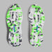 G/FORE MG4+ O2 Perforated Men's Spikeless Golf Shoes in white and green, view of the sole system 