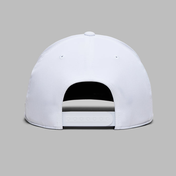G/FORE Chainstitch Circle G's Contrast Golf Hat in white, view of snap back