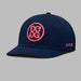 G/FORE Chainstitch Circle G's Contrast Golf Hat in navy and pink front view of logo