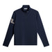 J.Lindeberg Heath Strike Quarter Zip Golf Mid Layer in navy. front view