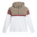 Beige red and white J.Lindeberg Sole Golf Hoodie front with sleeves and hood out