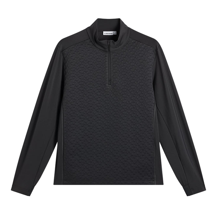 black J.Lindeberg Lassy Quarter Zip Golf Mid Layer
