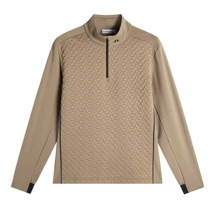 beige J.Lindeberg Lassy Quarter Zip Golf Mid Layer