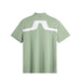 J.Lindeberg KV Golf Polo Shirt in green showing bridge logo across the back of shirt