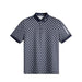 J.Lindeberg Tour Tech Print Golf Polo Shirt in Navy with white JL pattern all over