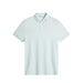 J.Lindeberg KV Print Golf Polo Shirt in paradise skylight. front view of polo