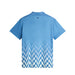 J.Lindeberg Finn Print Golf Polo Shirt in federal blue and white, showing the back with logo 