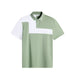 J.Lindeberg Rody Golf Polo Shirt in green and white, front view