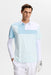 J.Lindeberg Rody Golf Polo Shirt in skylight blue on model facing the camera