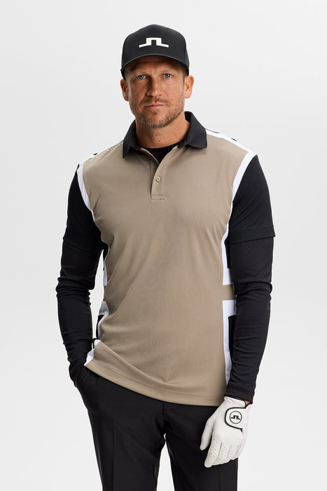 J.Lindeberg Finn Golf Polo Shirt on front facing male male model