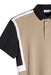 close up of logo on the J.Lindeberg Finn Golf Polo Shirt in black and beige