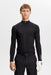 front facing model wearing J.Lindeberg Ello Brushed Top Golf Base Layer in black