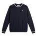 Front of the J.Lindeberg Kenny Windbreaker Knit Golf Sweatshirt in navy with white trim
