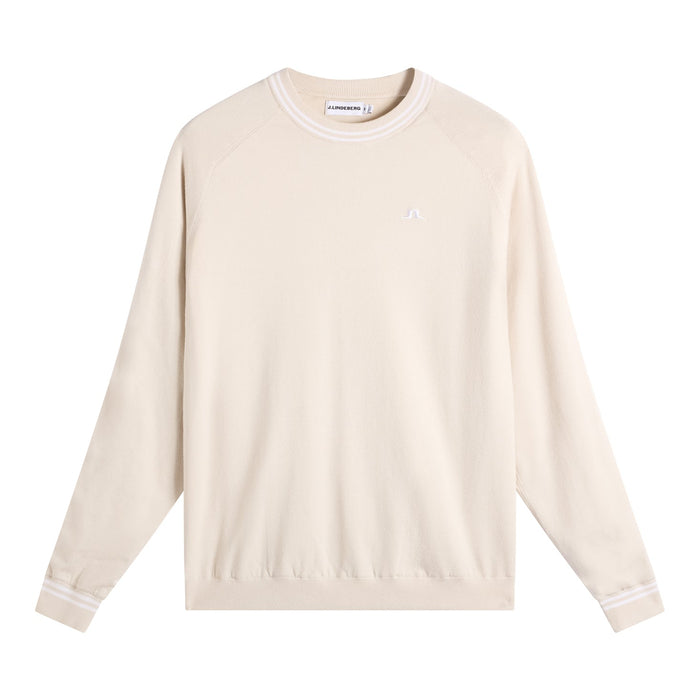 J.Lindeberg Kenny Windbreaker Knit Golf Sweatshirt in cream