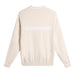 back of the J.Lindeberg Kenny Windbreaker Knit Golf Sweatshirt in cream showing large JL logo