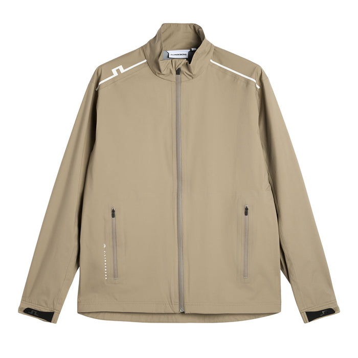 beige J.Lindeberg Shay Rain Waterproof Golf Jacket